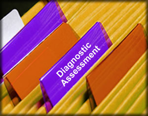 File folders labled Diagnostic Assessment 