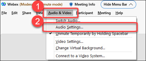 Audio and Video tab