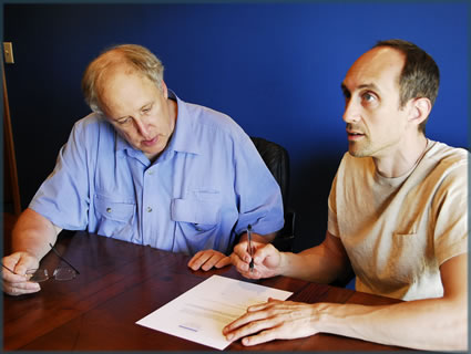 case manager sitting with Paul