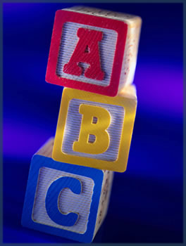 Blocks with A,B,&Ccedil;