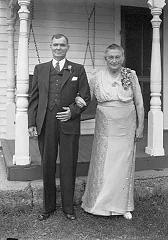 Elderly couple at home.